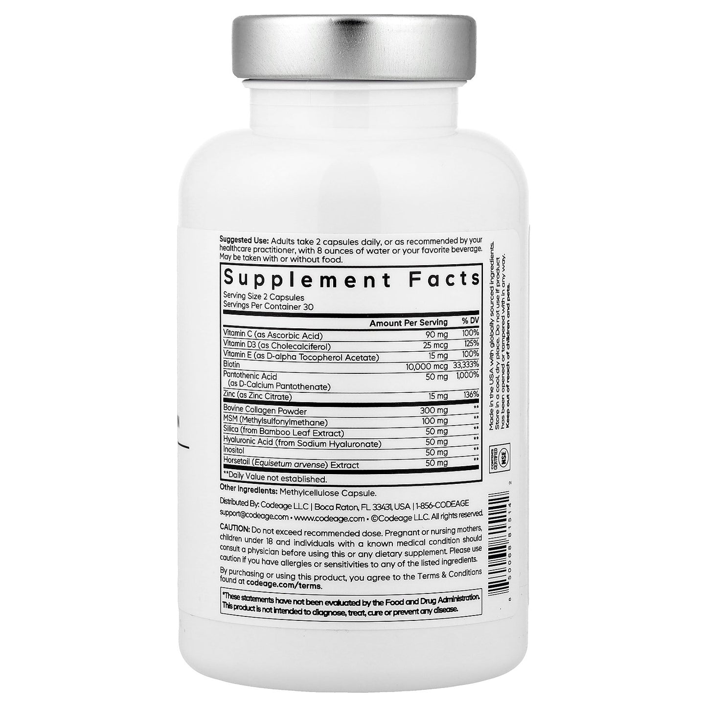 Codeage, Amen Hair, 60 Vegetable Capsules