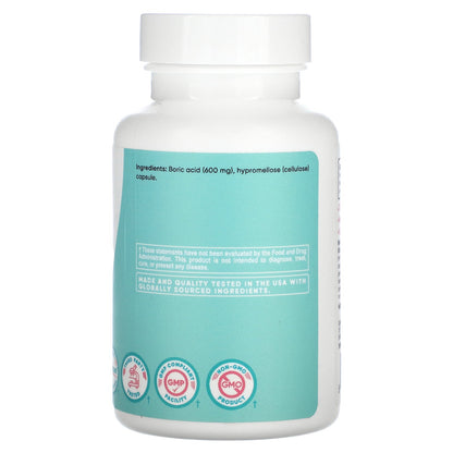 Nutricost, Women, Boric Acid, Vaginal Suppository, 600 mg, 30 Capsules