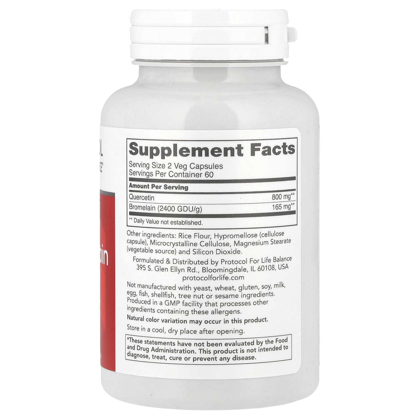 Protocol for Life Balance, Quercetin with Bromelain, 120 Veg Capsules