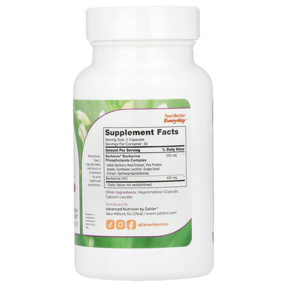 Zahler, Berberine, 60 Capsules