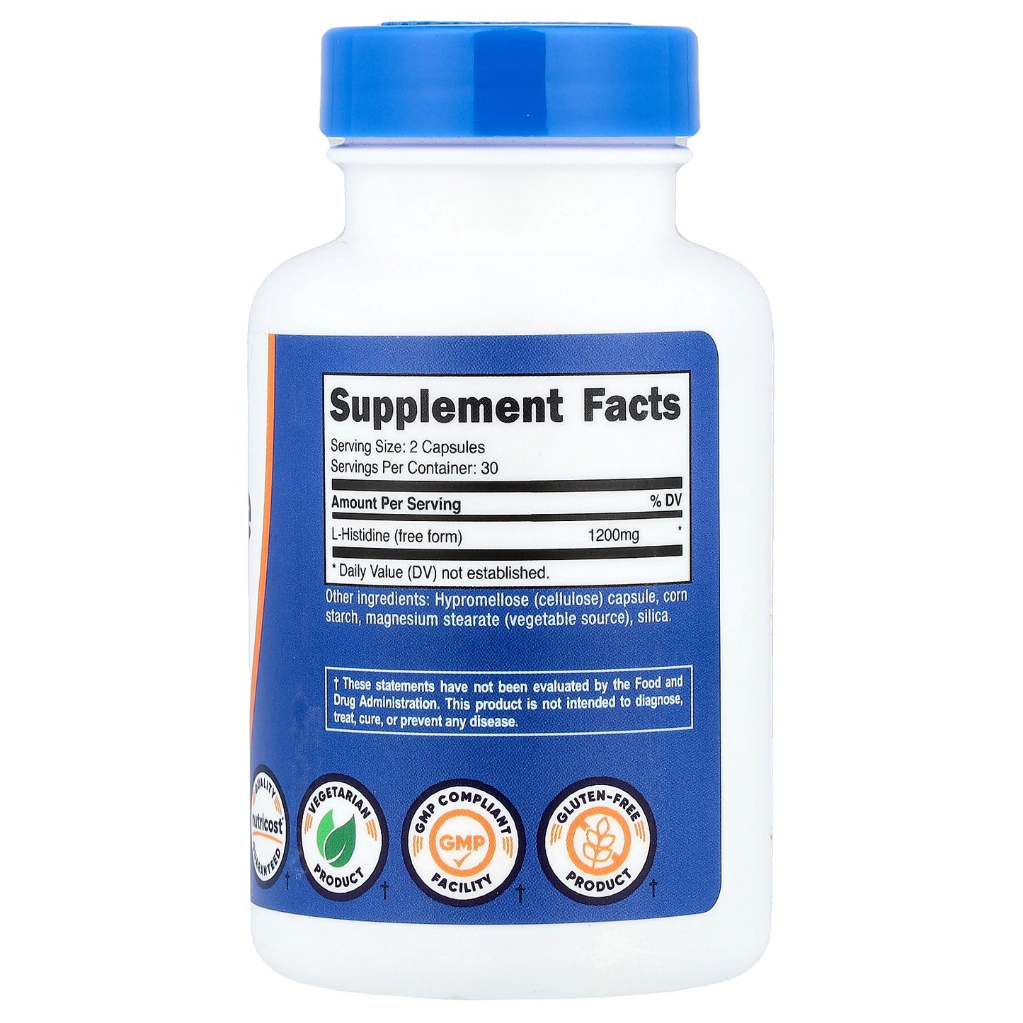 Nutricost, L-Histidine , 60 Capsule (600 mg per Capsule)