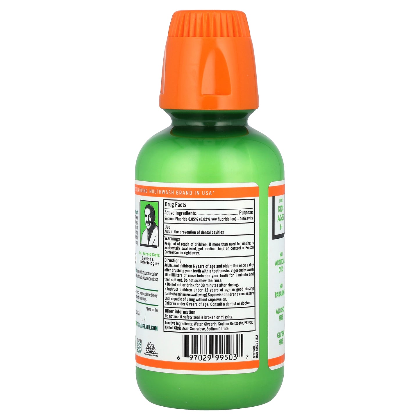 TheraBreath, For Kids! Anti Cavity Oral Rinse,  Ages 6+, Wacky Watermelon, 10 fl oz (296 ml)