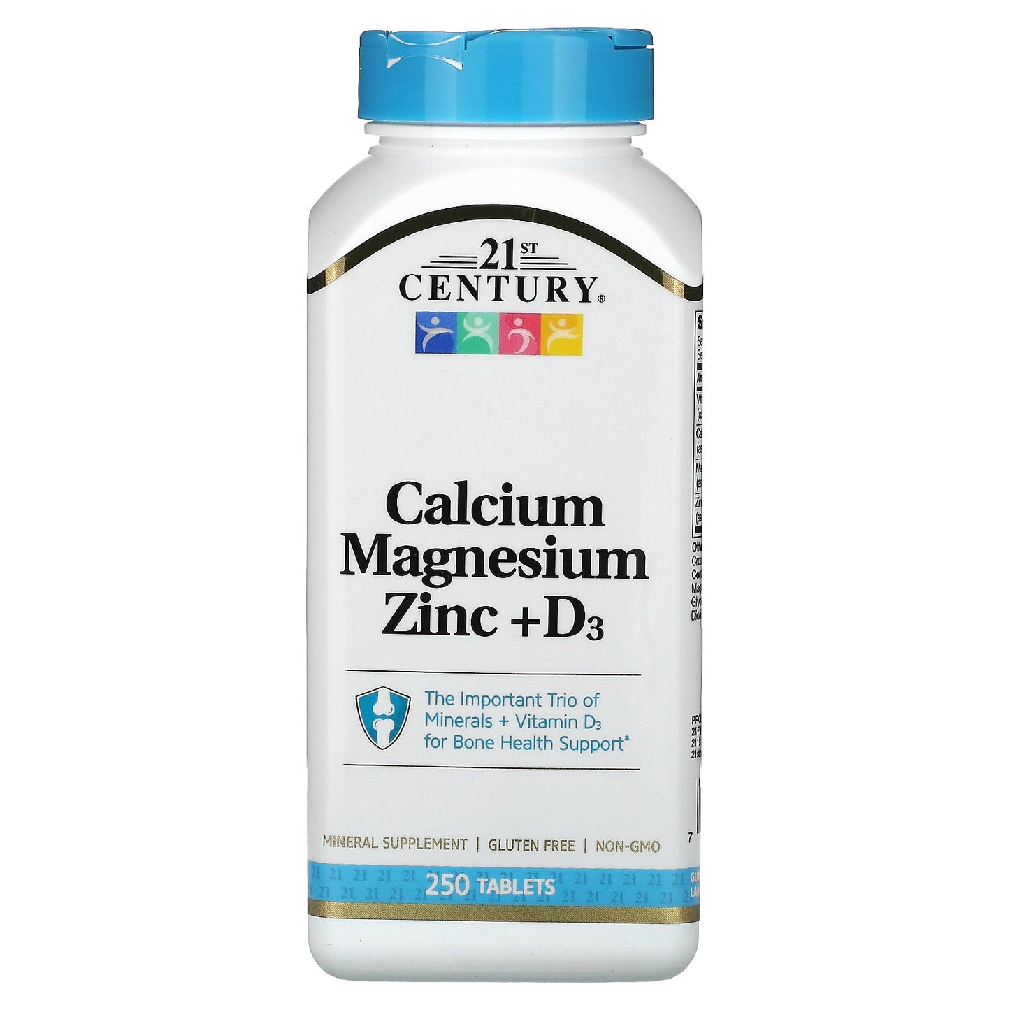 21st Century, Calcium Magnesium Zinc + D3, 250 Tablets