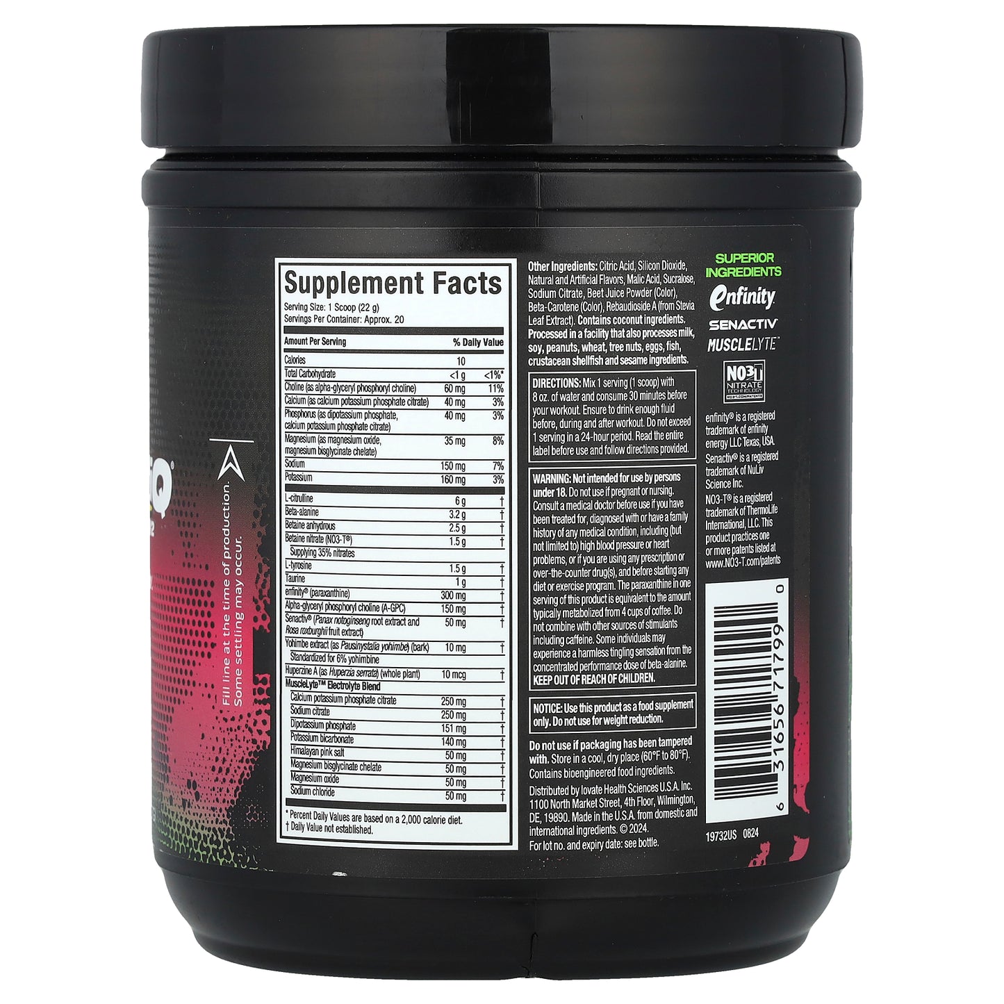 MuscleTech, EuphoriQ® Pre-Workout V2, Strawberry Kiwi, 15.41 oz (437 g)