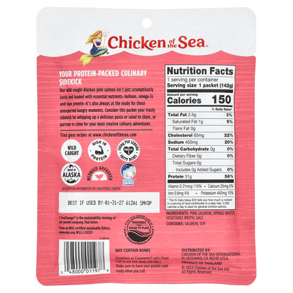 Chicken of the Sea, Wild Caught Alaskan Pink Salmon in Spring Water, 5 oz (142 g)