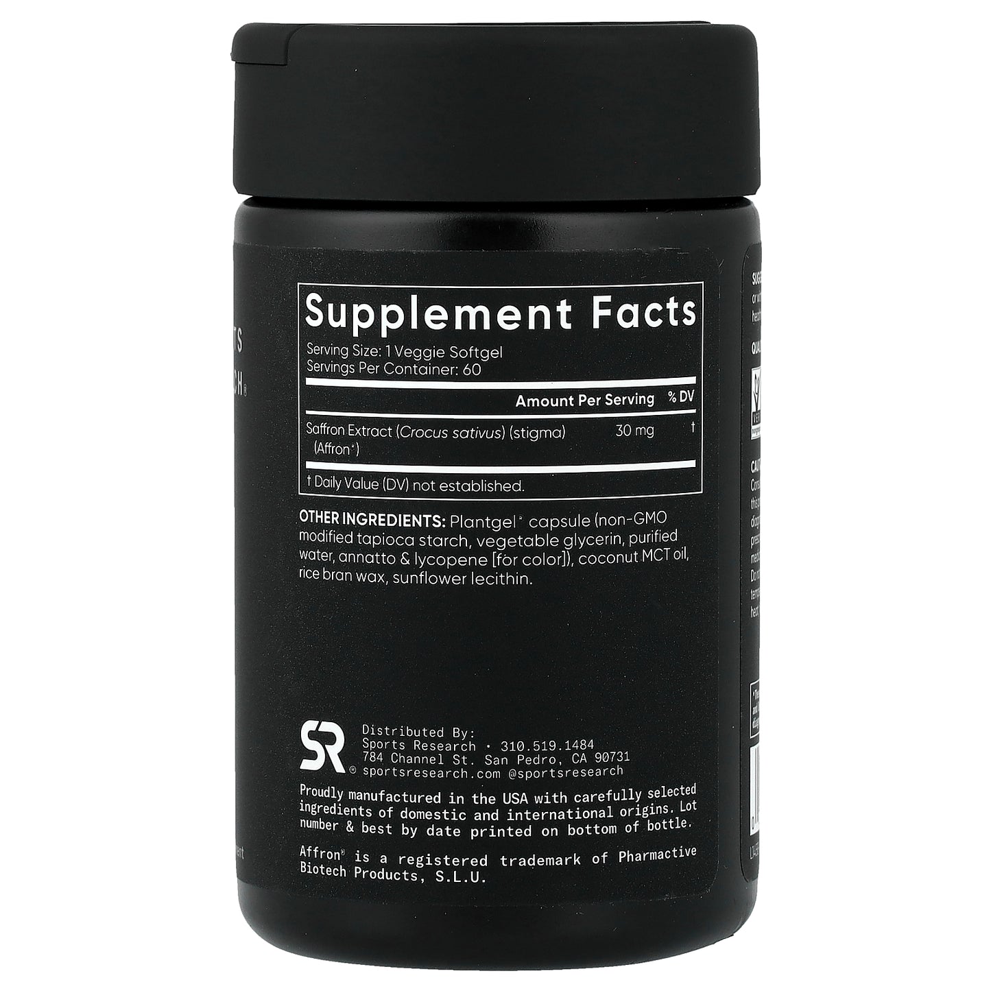 Sports Research, Saffron, 30 mg, 60 Veggie Softgels