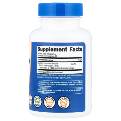 Nutricost, Red Raspberry Leaf, 120 Capsules (150 mg per Capsule)