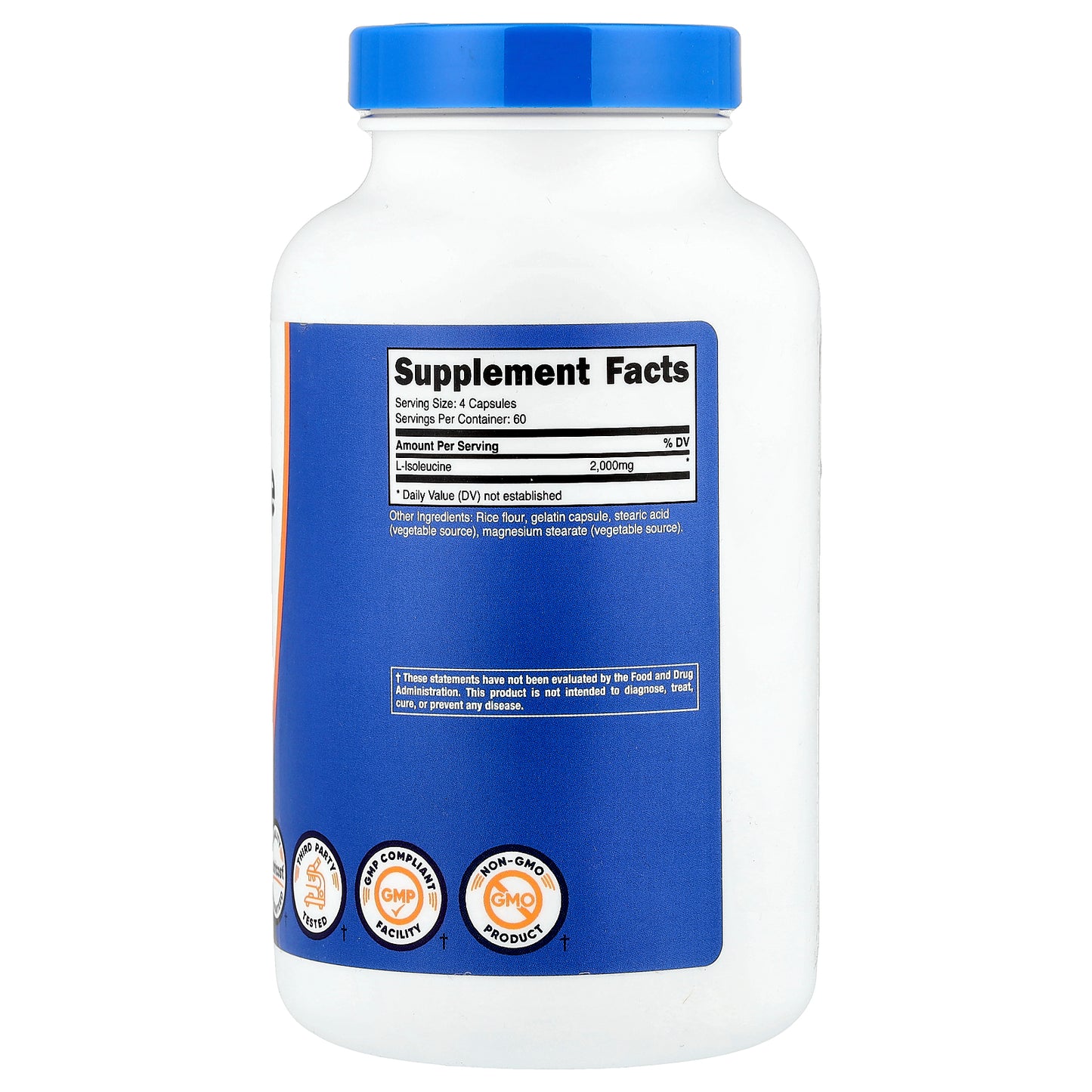 Nutricost, L-Isoleucine, 240 Capsules (500 mg per Capsule)