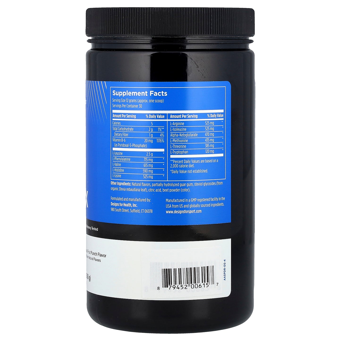 Designs For Health, Designs for Sport®, Amino Complex, Fruit Punch, 12.7 oz (360 g)