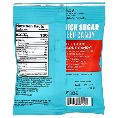 SmartSweets, Sweet Fish® Candy, Berry, 1.8 oz (50 g)