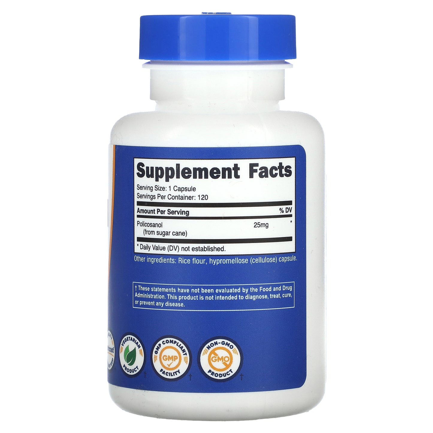 Nutricost, Policosanol, 25 mg, 120 Capsules