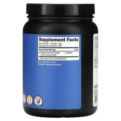 Nutricost, Activated Charcoal Powder, Unflavored, 16 oz (454 g)