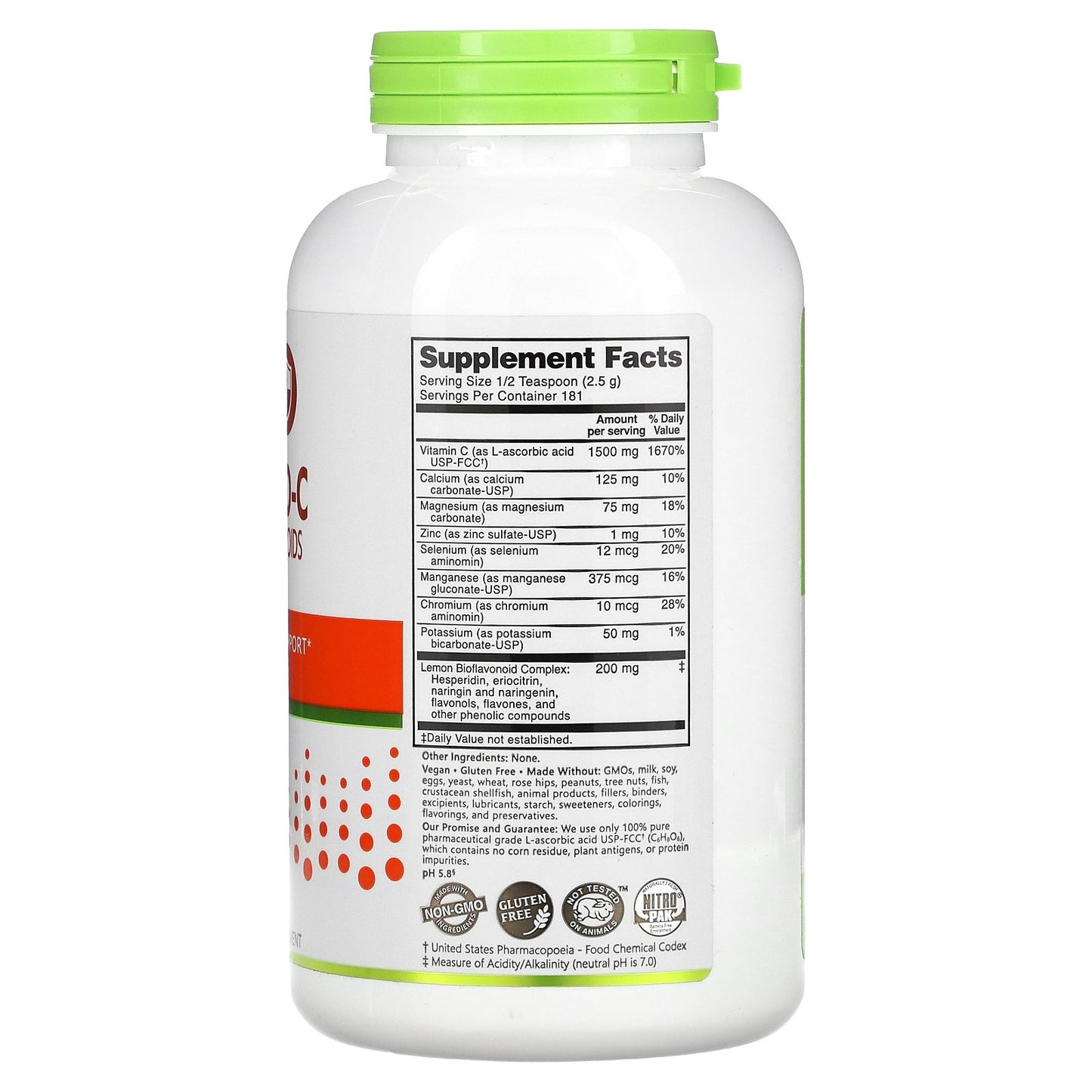 NutriBiotic, Immunity, Ascorbate Bio-C, Vitamin C with Bioflavonoids and Minerals, 16 oz (454 g)