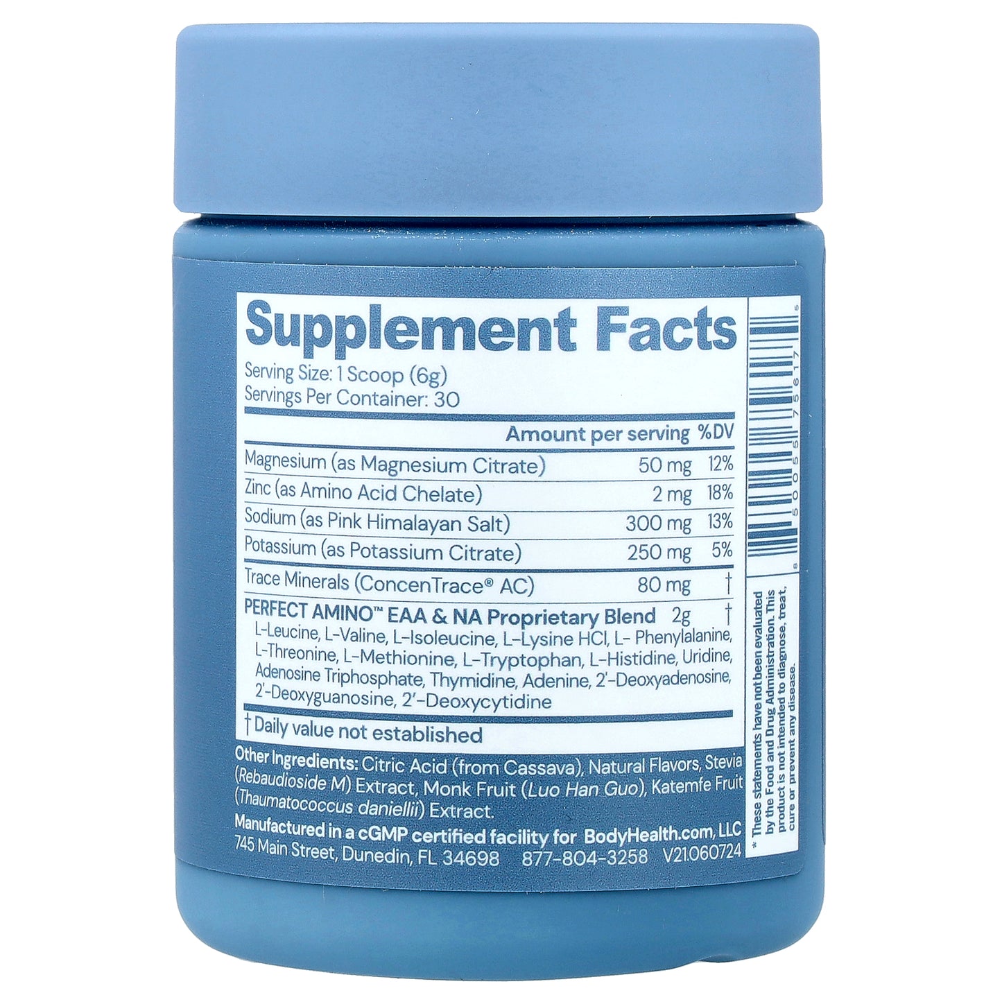 BodyHealth, Perfect Amino™ Electrolytes, Lemon Lime, 6.35 oz (180 g)