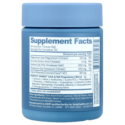 BodyHealth, Perfect Amino™ Electrolytes, Lemon Lime, 6.35 oz (180 g)