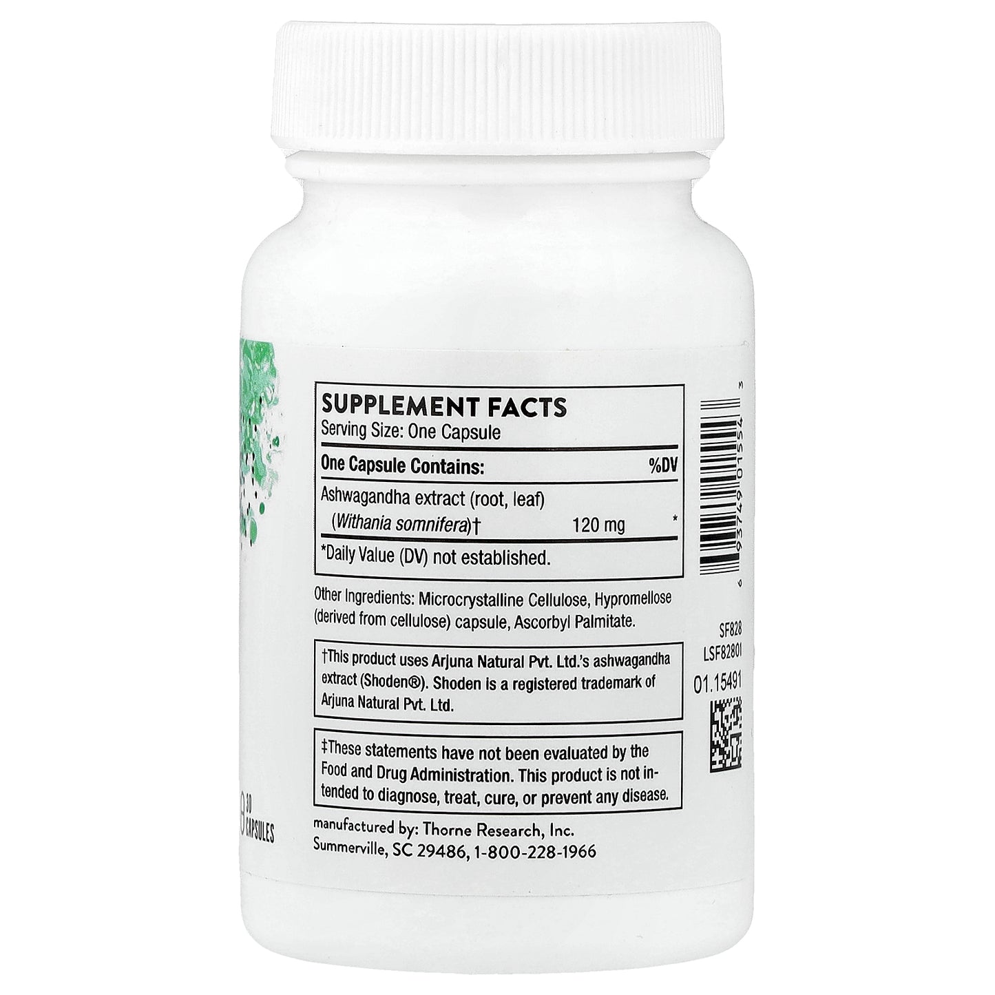 Thorne, Ashwagandha, 120 mg, 30 Capsules