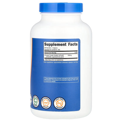 Nutricost, Chlorella, 500 mg, 240 Capsules
