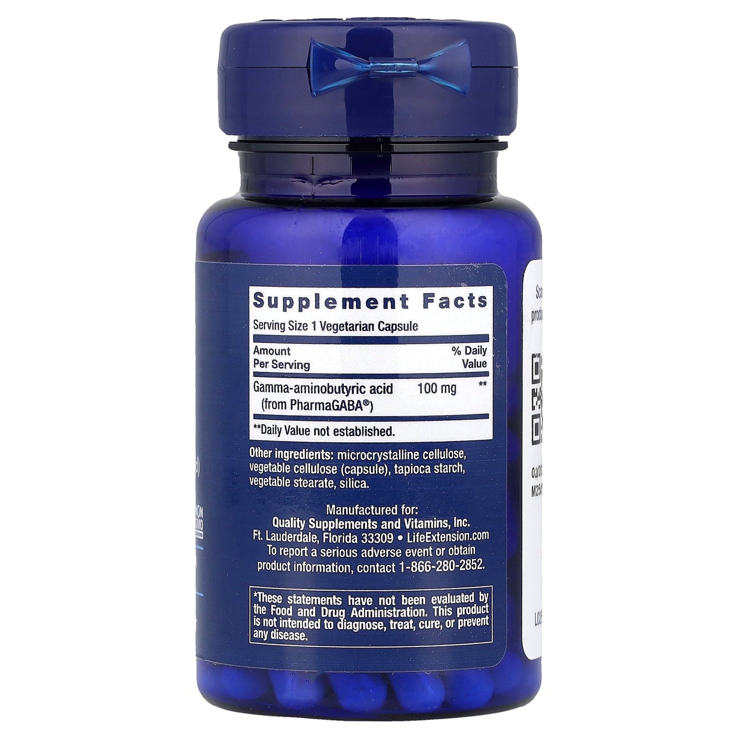 Life Extension, GABA, 60 Vegetarian Capsules