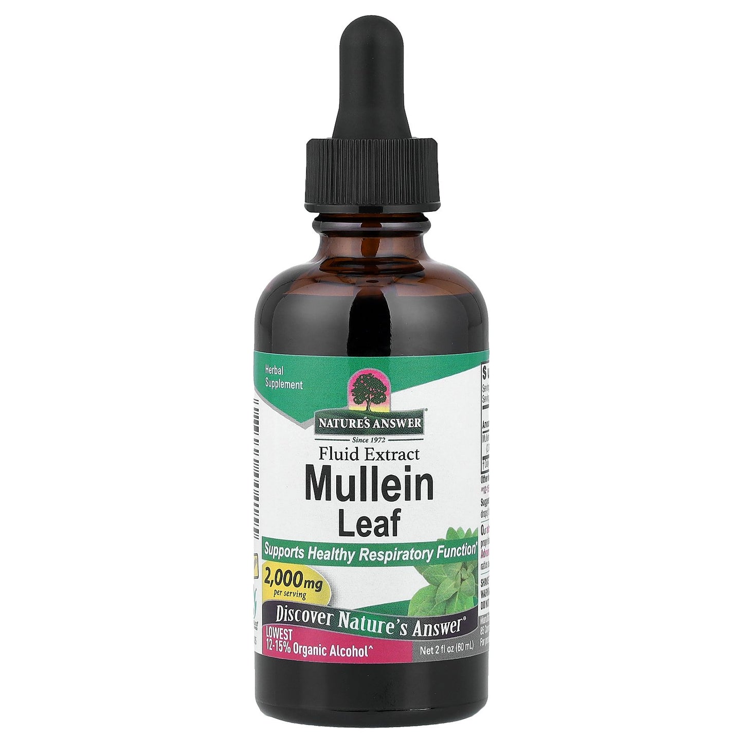 Nature's Answer, Mullein Leaf Fluid Extract, 2 fl oz (60 ml)