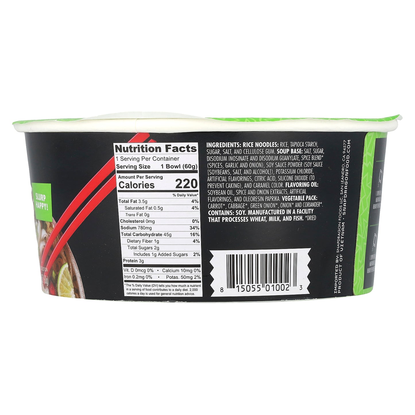 Snapdragon Foods, Beef Pho, 2.1 oz (60 g)