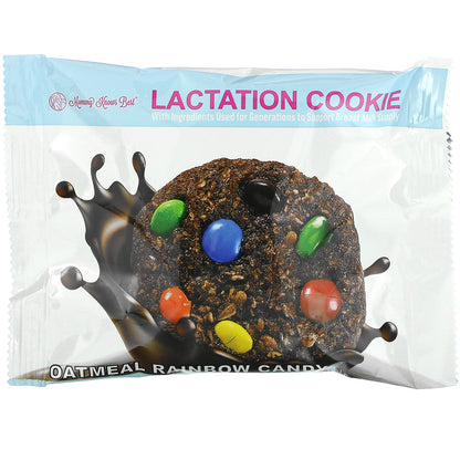 Mommy Knows Best, Lactation Cookies, Oatmeal Rainbow Candy, 10 Cookies, 2 oz Each