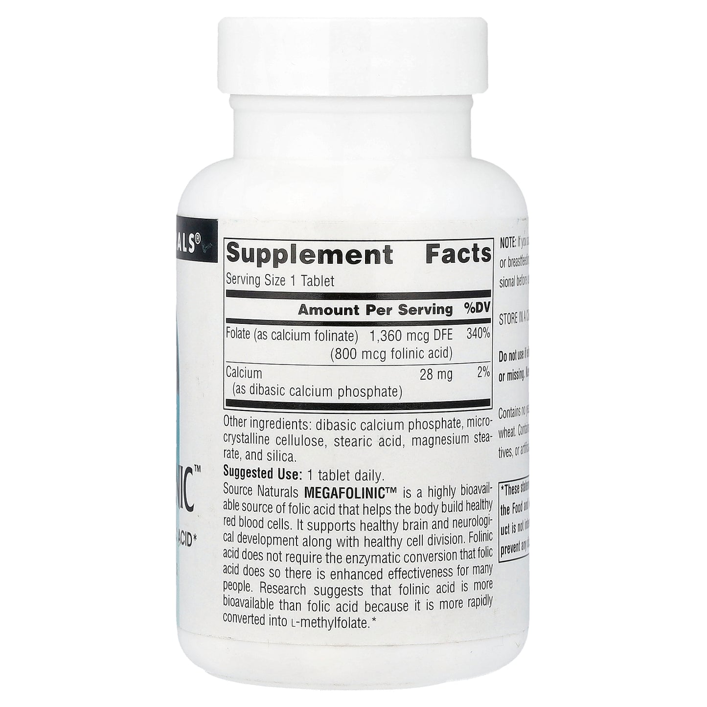 Source Naturals, MegaFolinic™, 800 mcg, 240 Tablets