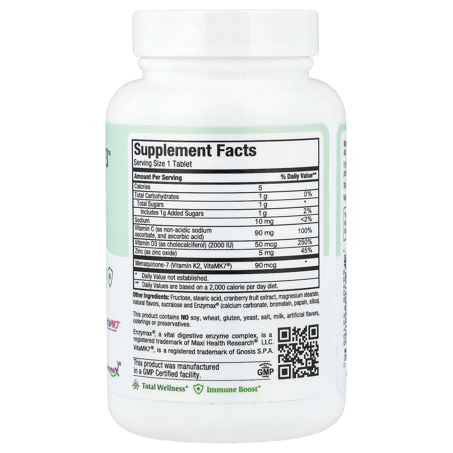 Maxi Health, Chewable K2 & D3™, Natural Cherry Vanilla, 90 Tablets