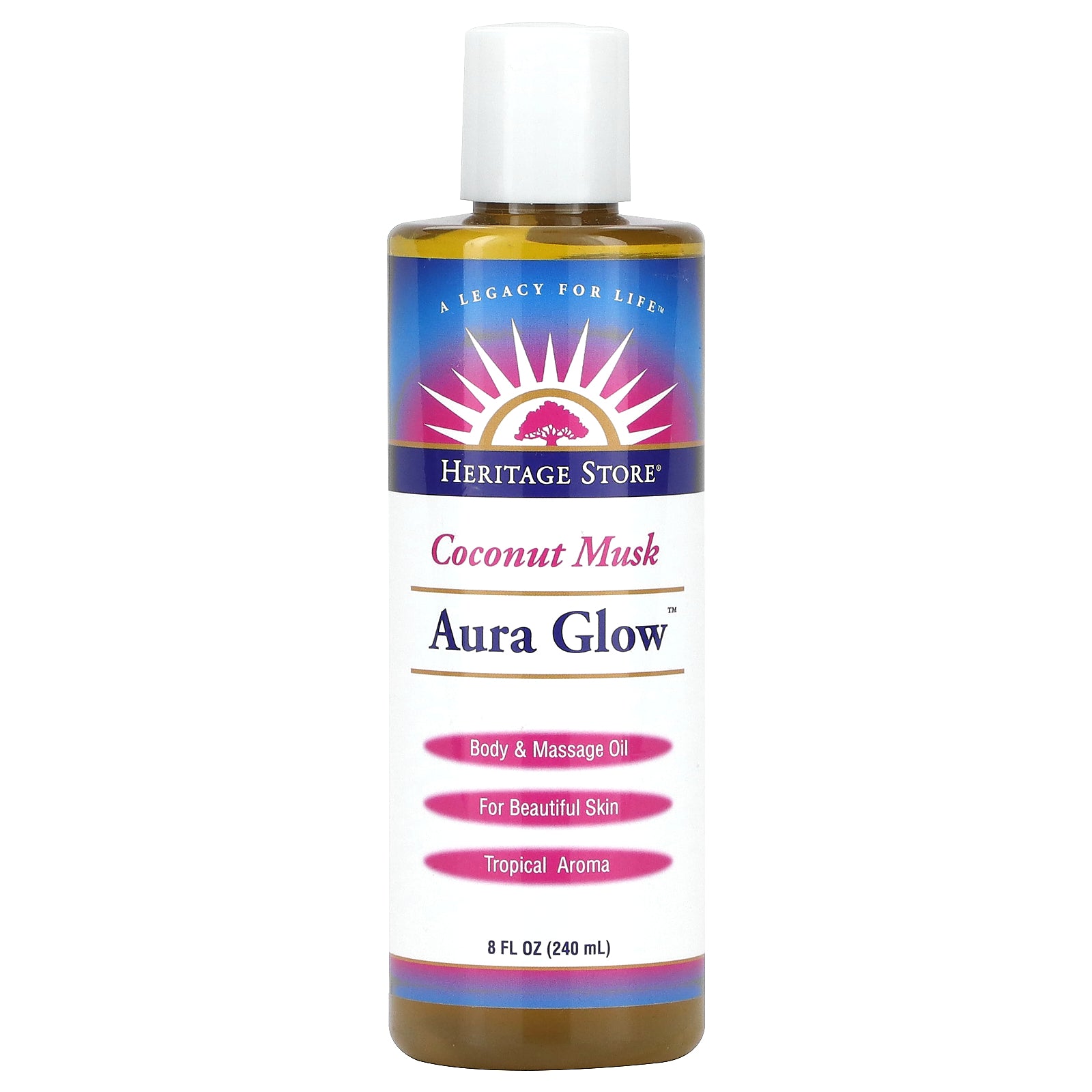 Heritage Store, Aura Glow, Coconut Musk, 8 fl oz (240 ml)