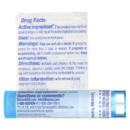 Boiron, Calcarea Fluorica, 30C, Joint Pain Relief, Approx 80 Pellets
