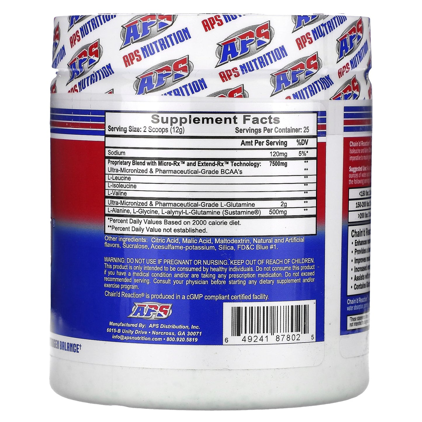 APS, Chain'd Reaction, Blue Raspberry, 10.58 oz (300 g)