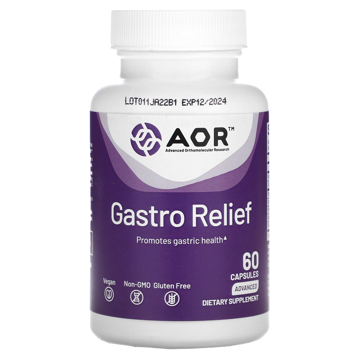 Advanced Orthomolecular Research AOR, Gastro Relief, 60 Capsules