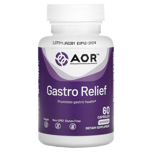 Advanced Orthomolecular Research AOR, Gastro Relief, 60 Capsules