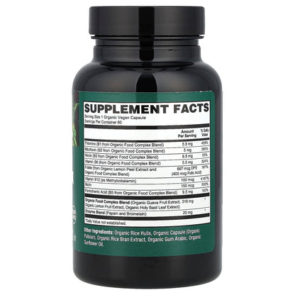 PlantFusion, Organic Vegan B-Complex, 60 Organic VegCaps
