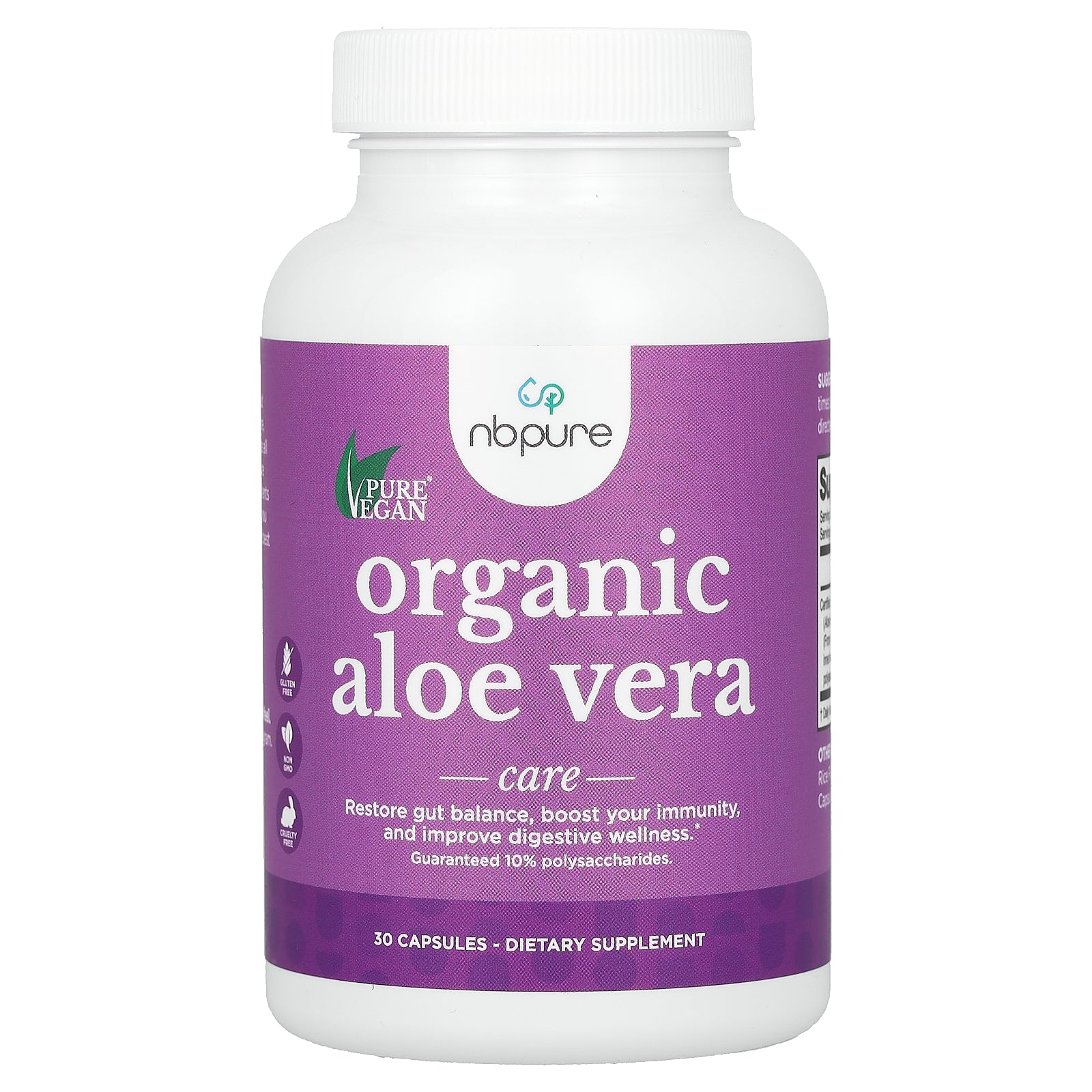 NB Pure, Organic Aloe Vera, 300 mg , 30 Capsules