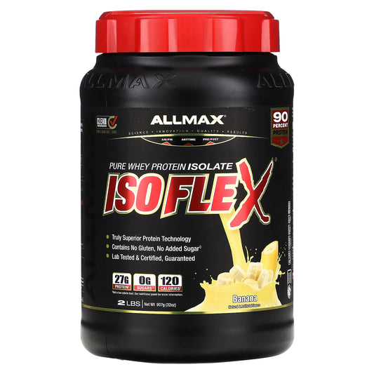 ALLMAX, ISOFLEX®, Pure Whey Protein Isolate, Banana, 2 lbs (907 g)