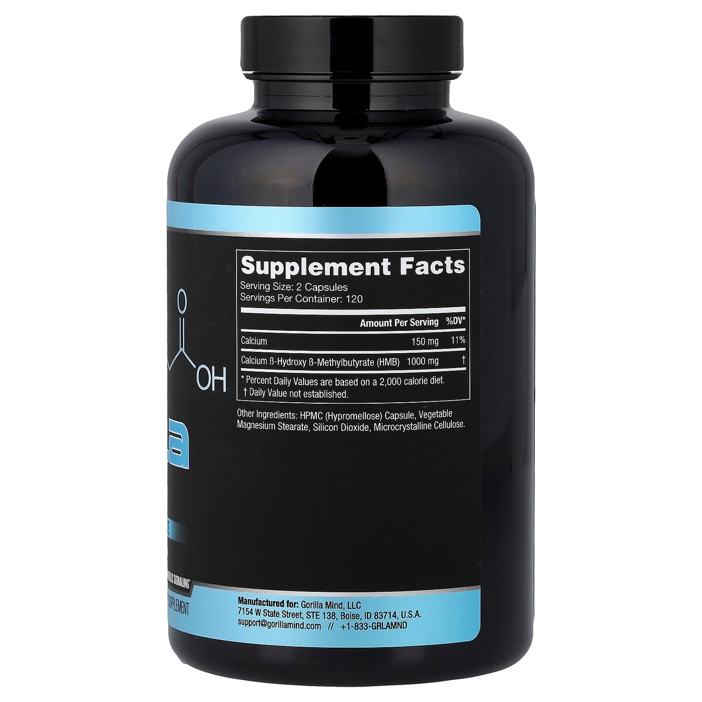 Gorilla Mind, HMB, 240 Capsules (500 mg per Capsule)