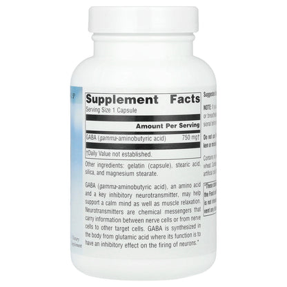 Source Naturals, Serene Science®, GABA, 750 mg, 90 Capsules