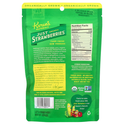 Karen's Naturals, Organic Just Strawberries, 1.2 oz (34 g)