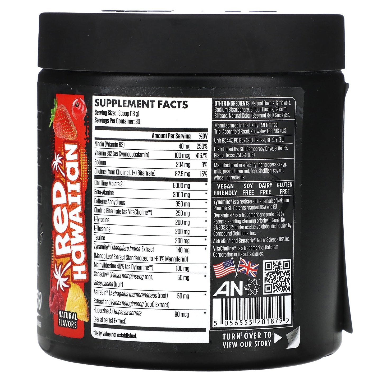 ABE, Ultimate Pre-Workout, Red Hawaiian, 13.75 oz (390 g)