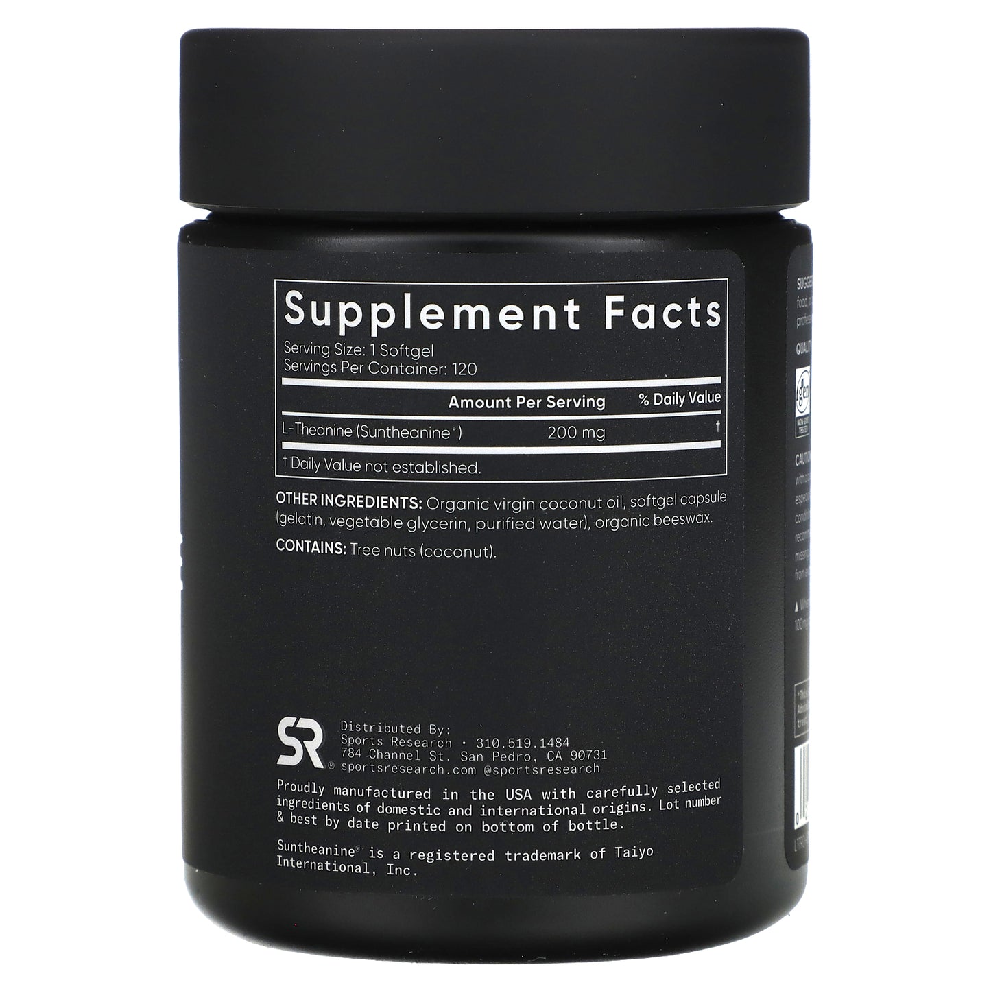 Sports Research, L-Theanine, 200 mg, 120 Softgels