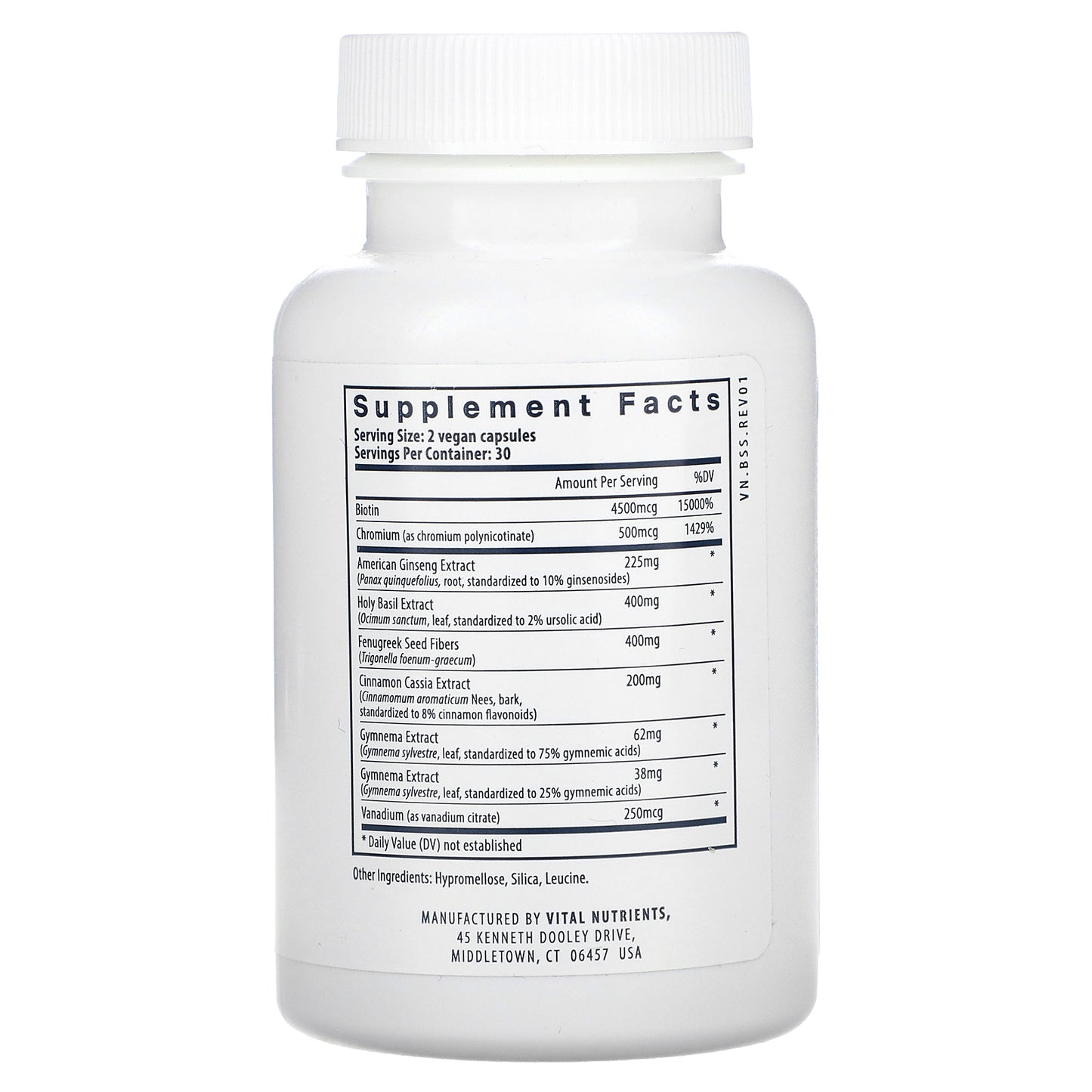 Vital Nutrients, Blood Sugar Support, 60 Vegan Capsules