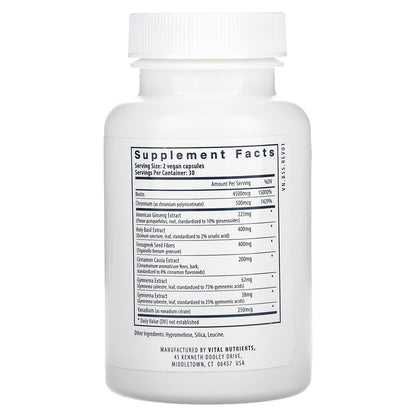 Vital Nutrients, Blood Sugar Support, 60 Vegan Capsules