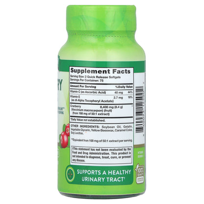 Nature's Truth, Cranberry Softgels Plus Vitamin C, 150 Quick Release Softgels