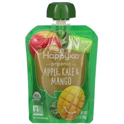 Happy Family Organics, Happy Kid, Organic Apple, Kale & Mango, 4 Pouches, 3.17 oz (90 g) Each