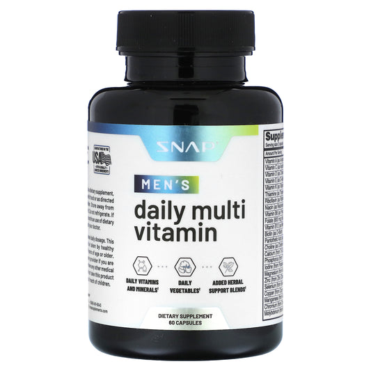 Snap Supplements, Men's Daily Multi Vitamin, 60 Capsules