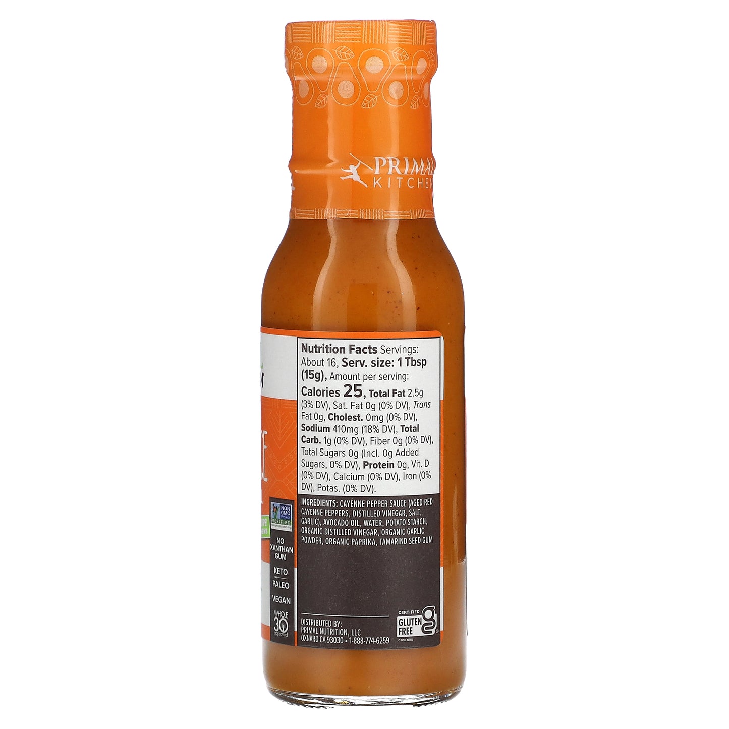 Primal Kitchen, Buffalo Sauce, Medium, 8.5 oz (241 g)