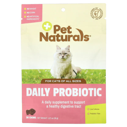 Pet Naturals, Daily Probiotic, For Cats, All Sizes, 30 Chews, 1.27 oz (36 g)