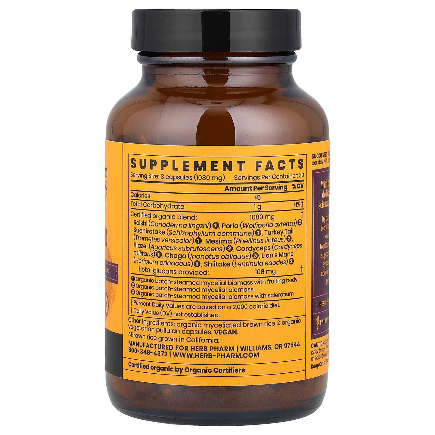 Herb Pharm, Mushroom Wellness™, Everyday 10, 90 Vegetarian Capsules