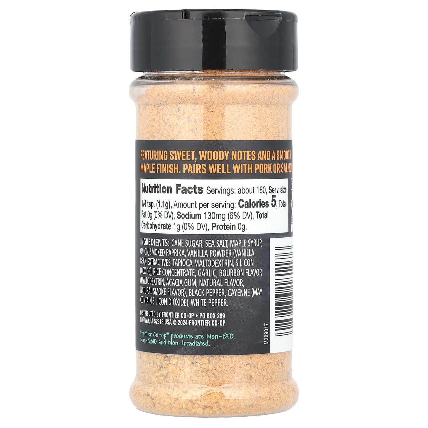 Frontier Co-op, Dry Rub, Maple Vanilla Bourbon, 6.98 oz (198 g)