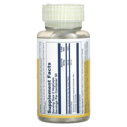 Solaray, Vitamin C & Bioflavonoids, 1:1 Ratio, 100 VegCaps